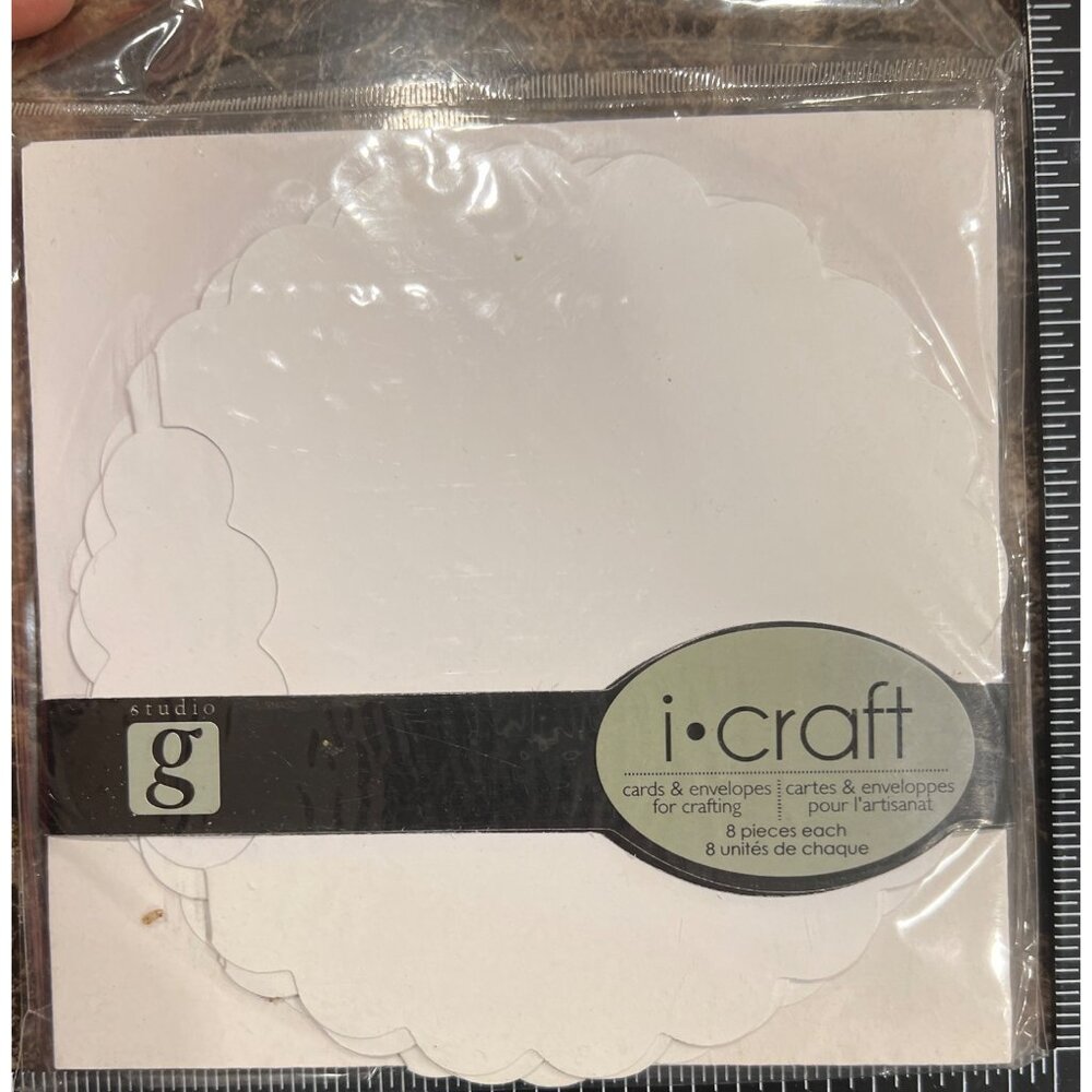 Studio G I-Craft White diecut Assortment Cards & Envelopes For Crafting AC0259